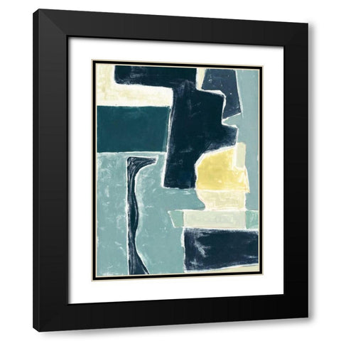 Blue Note IV Black Modern Wood Framed Art Print with Double Matting by Delamater, Rob