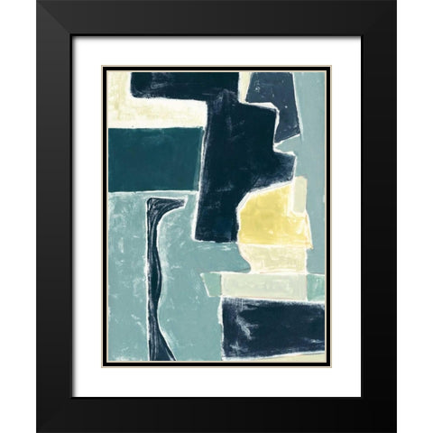Blue Note IV Black Modern Wood Framed Art Print with Double Matting by Delamater, Rob