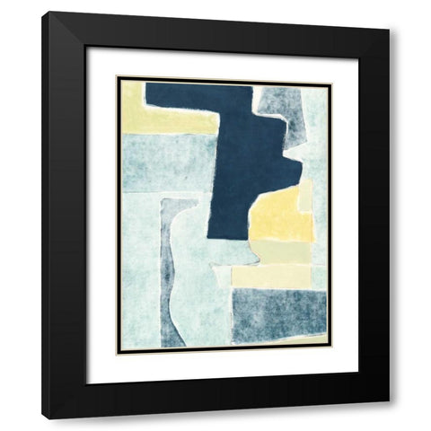 Blue Note V Black Modern Wood Framed Art Print with Double Matting by Delamater, Rob