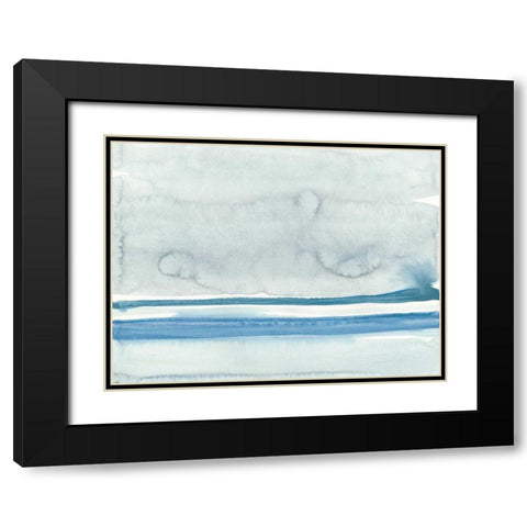 Water Horizon at Sea Ranch I Black Modern Wood Framed Art Print with Double Matting by Delamater, Rob
