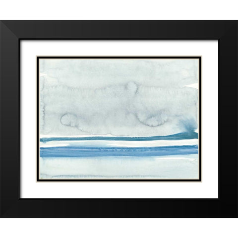 Water Horizon at Sea Ranch I Black Modern Wood Framed Art Print with Double Matting by Delamater, Rob