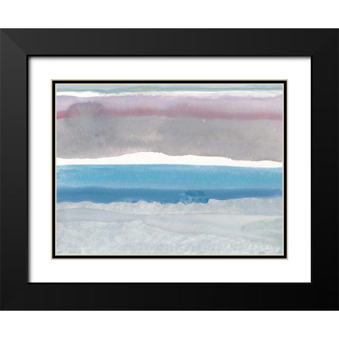 Cerulean Horizon at Sea Ranch Black Modern Wood Framed Art Print with Double Matting by Delamater, Rob
