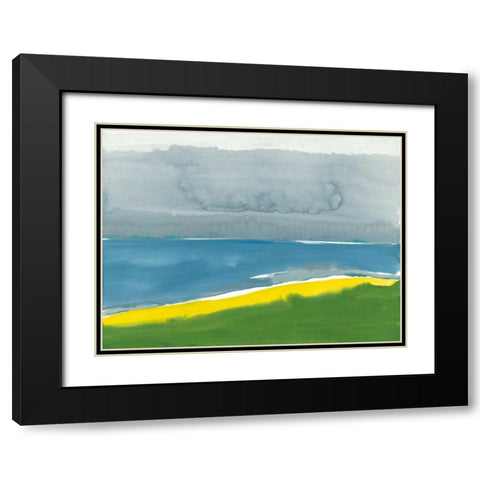 The End of Bluff Beach Road Black Modern Wood Framed Art Print with Double Matting by Delamater, Rob