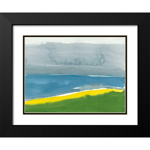 The End of Bluff Beach Road Black Modern Wood Framed Art Print with Double Matting by Delamater, Rob