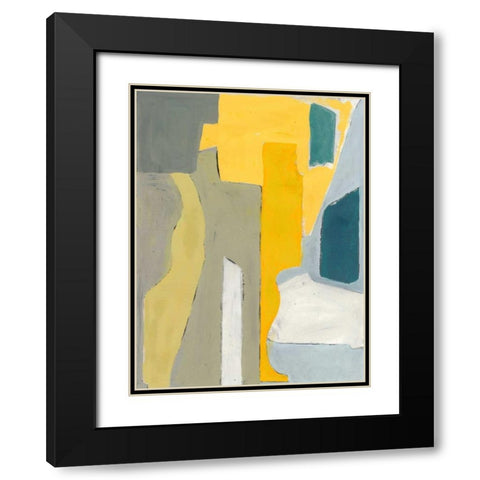 Guitar and Table Black Modern Wood Framed Art Print with Double Matting by Delamater, Rob