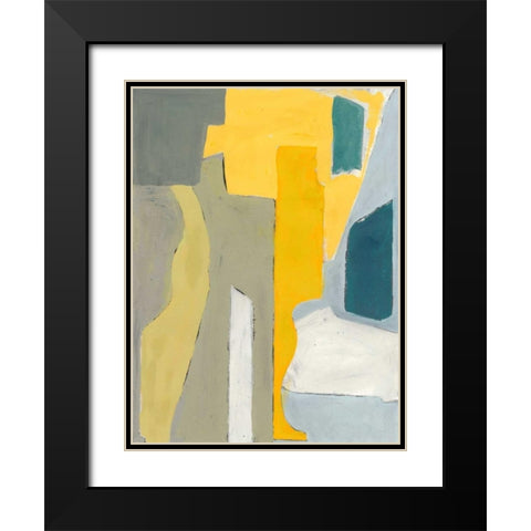 Guitar and Table Black Modern Wood Framed Art Print with Double Matting by Delamater, Rob