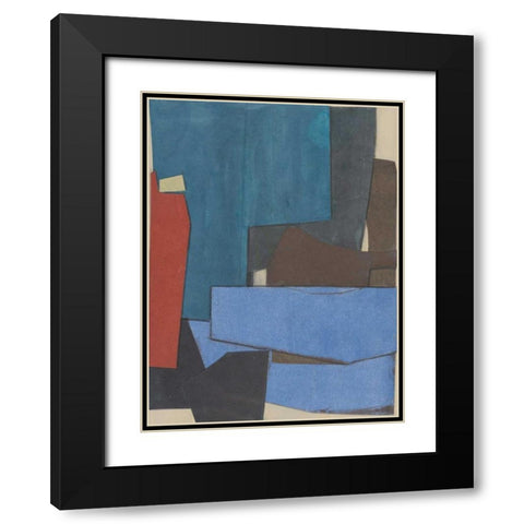 Journeymans Papers  III Black Modern Wood Framed Art Print with Double Matting by Delamater, Rob