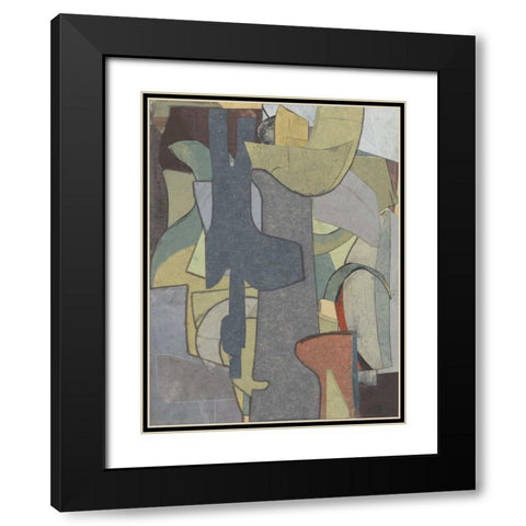 Journeymans Papers  IV Black Modern Wood Framed Art Print with Double Matting by Delamater, Rob