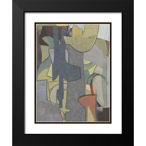 Journeymans Papers  IV Black Modern Wood Framed Art Print with Double Matting by Delamater, Rob