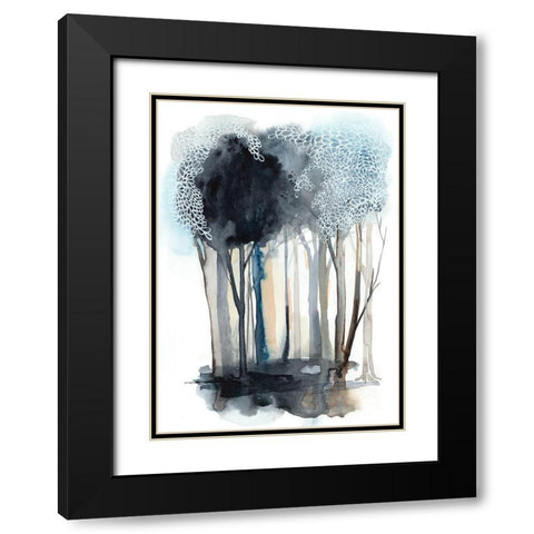 Custom Tranquil Coppice (MC) II Black Modern Wood Framed Art Print with Double Matting by Popp, Grace