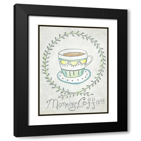 Breakfast Club I Black Modern Wood Framed Art Print with Double Matting by Zarris, Chariklia