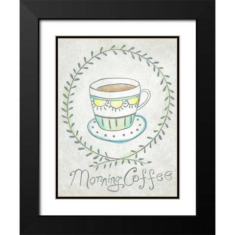 Breakfast Club I Black Modern Wood Framed Art Print with Double Matting by Zarris, Chariklia