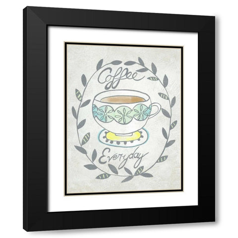 Breakfast Club II Black Modern Wood Framed Art Print with Double Matting by Zarris, Chariklia