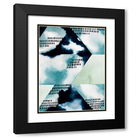 Blue Billow I Black Modern Wood Framed Art Print with Double Matting by Popp, Grace