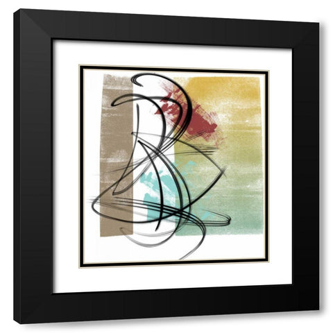 The Rhythm II Black Modern Wood Framed Art Print with Double Matting by Saunders, Alonzo