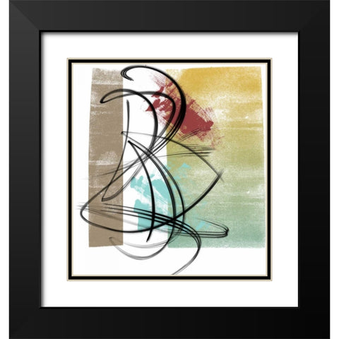 The Rhythm II Black Modern Wood Framed Art Print with Double Matting by Saunders, Alonzo
