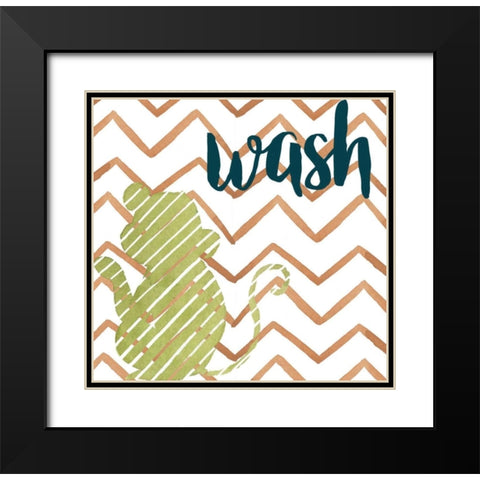 Jungle Bath II Black Modern Wood Framed Art Print with Double Matting by Popp, Grace