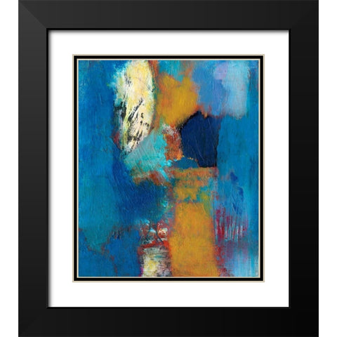 Rhapsody in Blue II Black Modern Wood Framed Art Print with Double Matting by Fuchs, Jodi