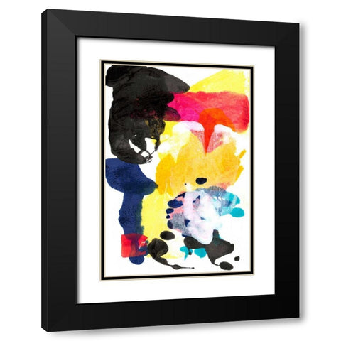 Paint Bloom I Black Modern Wood Framed Art Print with Double Matting by Fuchs, Jodi