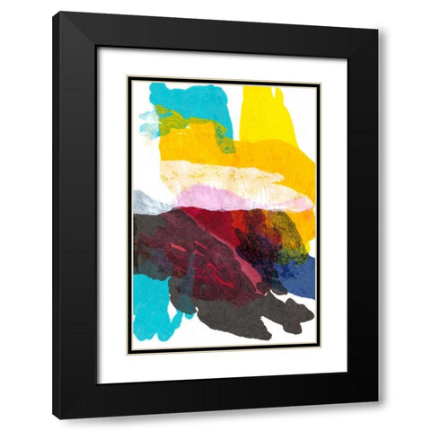 Paint Bloom IV Black Modern Wood Framed Art Print with Double Matting by Fuchs, Jodi