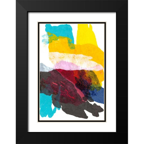 Paint Bloom IV Black Modern Wood Framed Art Print with Double Matting by Fuchs, Jodi