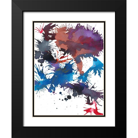 Fireworks I Black Modern Wood Framed Art Print with Double Matting by Fuchs, Jodi