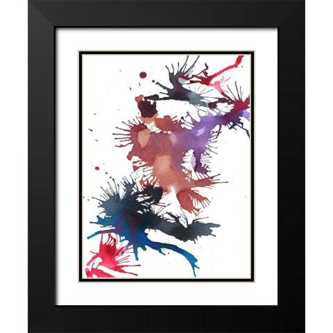 Fireworks II Black Modern Wood Framed Art Print with Double Matting by Fuchs, Jodi