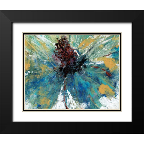 Blue Splash I Black Modern Wood Framed Art Print with Double Matting by OToole, Tim