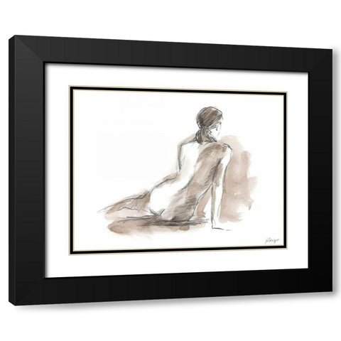 Gestural Figure Study III Black Modern Wood Framed Art Print with Double Matting by Harper, Ethan