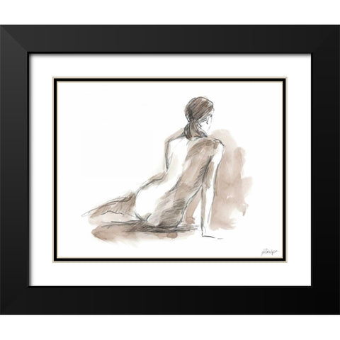 Gestural Figure Study III Black Modern Wood Framed Art Print with Double Matting by Harper, Ethan