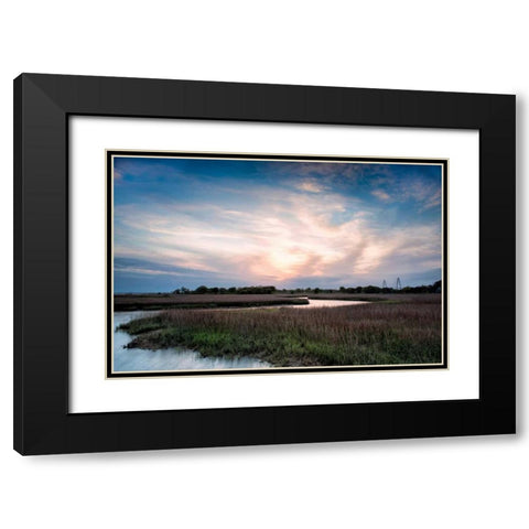 Low Country Sunset III Black Modern Wood Framed Art Print with Double Matting by Head, Danny