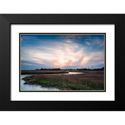 Low Country Sunset III Black Modern Wood Framed Art Print with Double Matting by Head, Danny