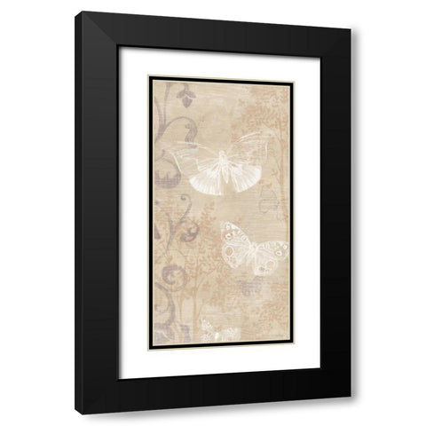 Butterfly Forest I Black Modern Wood Framed Art Print with Double Matting by Vess, June Erica