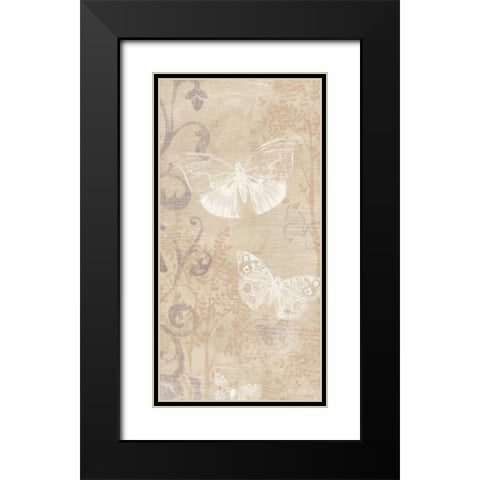 Butterfly Forest I Black Modern Wood Framed Art Print with Double Matting by Vess, June Erica