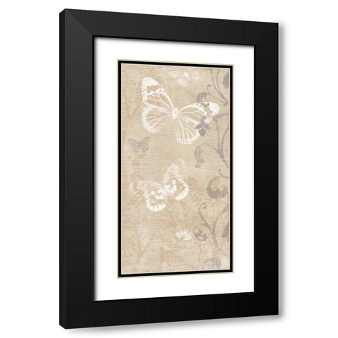 Butterfly Forest II Black Modern Wood Framed Art Print with Double Matting by Vess, June Erica
