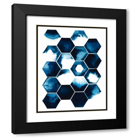 Stormy Geometry I Black Modern Wood Framed Art Print with Double Matting by Popp, Grace