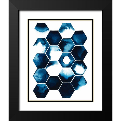 Stormy Geometry I Black Modern Wood Framed Art Print with Double Matting by Popp, Grace