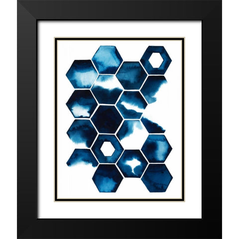 Stormy Geometry II Black Modern Wood Framed Art Print with Double Matting by Popp, Grace