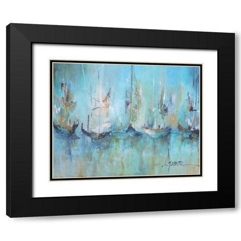 Altamar Black Modern Wood Framed Art Print with Double Matting by Herrera, Leticia