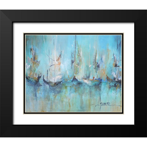 Altamar Black Modern Wood Framed Art Print with Double Matting by Herrera, Leticia