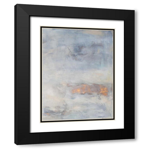 White Blush II Black Modern Wood Framed Art Print with Double Matting by Contacessi, Julia