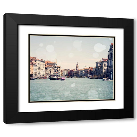 Venice Bokeh I Black Modern Wood Framed Art Print with Double Matting by Coomes, Sylvia