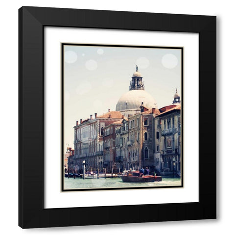 Venice Bokeh V Black Modern Wood Framed Art Print with Double Matting by Coomes, Sylvia