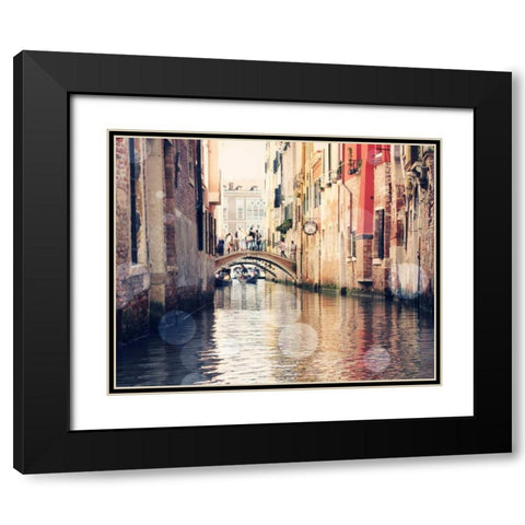 Venice Bokeh XIV Black Modern Wood Framed Art Print with Double Matting by Coomes, Sylvia