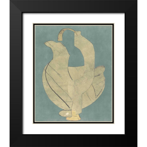 Abstract Vessel II Black Modern Wood Framed Art Print with Double Matting by Delamater, Rob