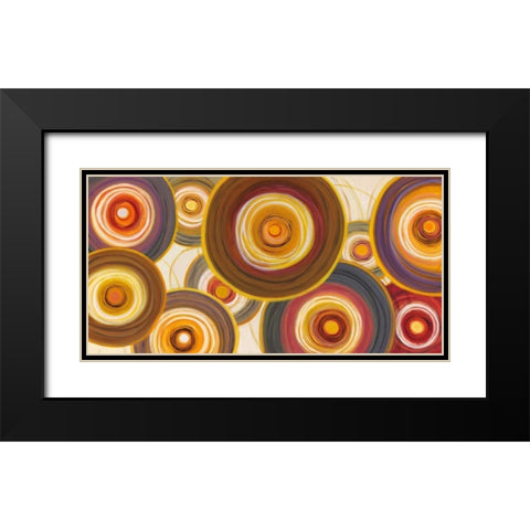 Round-A-Bout II Black Modern Wood Framed Art Print with Double Matting by joy, Julie