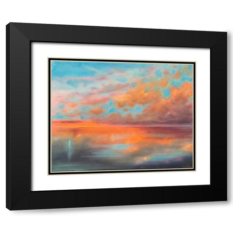 As Above, So Below Black Modern Wood Framed Art Print with Double Matting by Quin, Marabeth