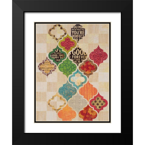 Moroccan Mod I Black Modern Wood Framed Art Print with Double Matting by Perkins, Greg