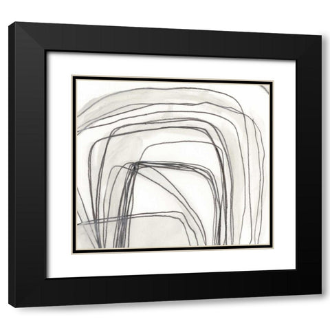 Abstract Logic III Black Modern Wood Framed Art Print with Double Matting by Vess, June Erica