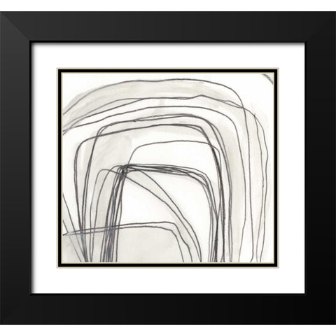 Abstract Logic III Black Modern Wood Framed Art Print with Double Matting by Vess, June Erica